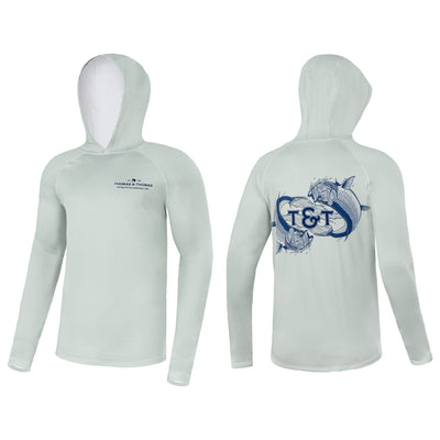 Thomas & Thomas Rods & Accessories - T&T Tech hoody shown front and back.