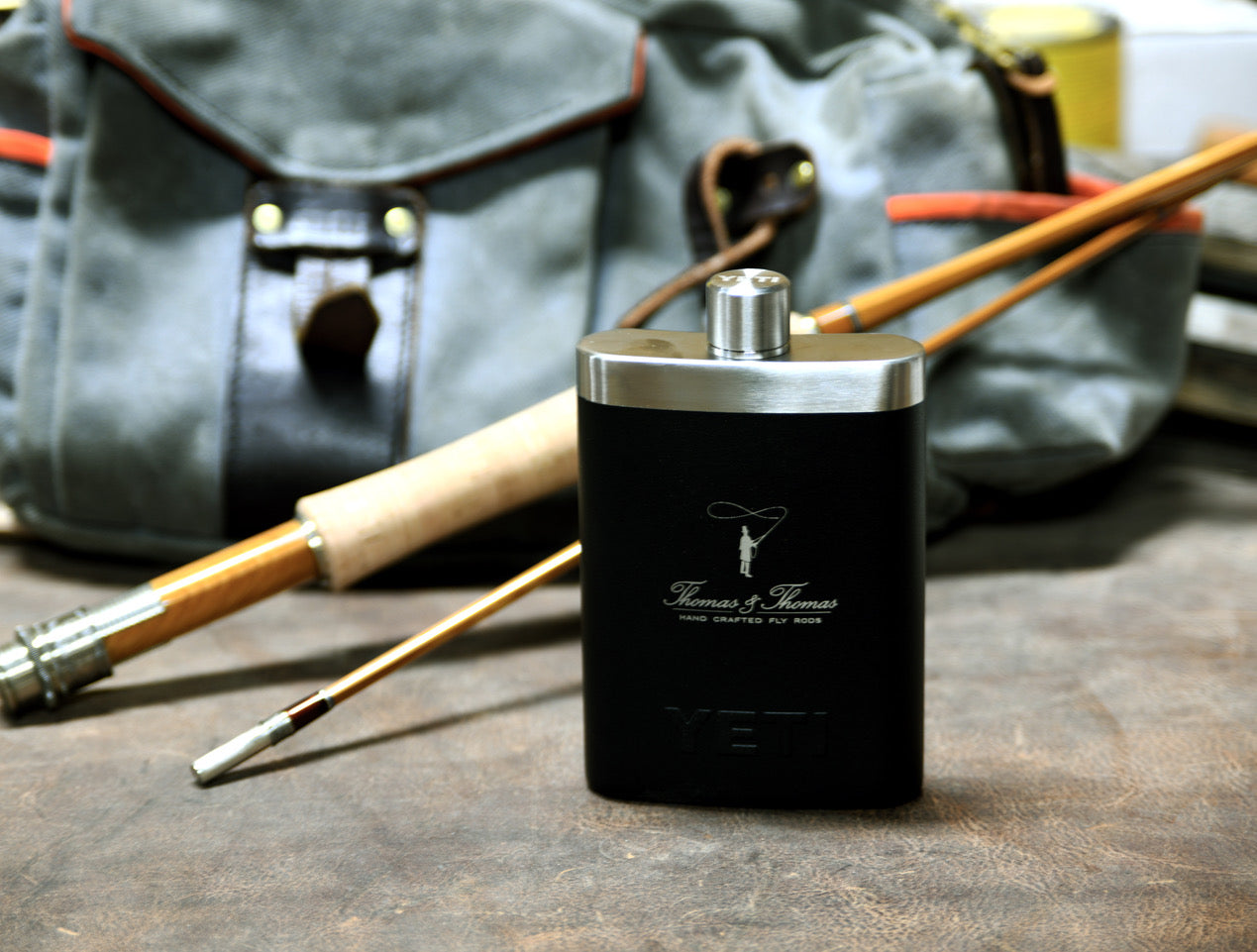 -NEW- T&T Casting Man YETI Flask