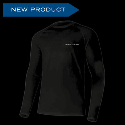 Thomas & Thomas Rods & Accessories - Black Tech Style Hoody with left chest logo of Thomas & Thomas and tagline.