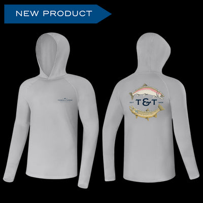 Thomas & Thomas Rods & Accessories - -NEW- T&T Tech Hoody: Trout Artist Series - Steel Grey