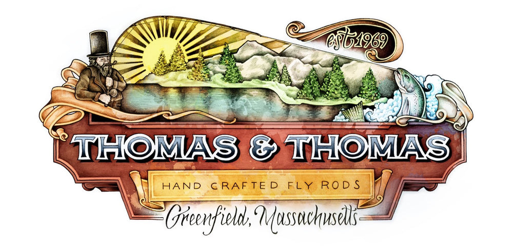 Thomas & Thomas Rods & Accessories - Vintage Illustration Sticker