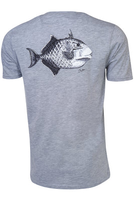 Thomas & Thomas Rods & Accessories - Yellowmargin Triggerfish T-Shirt - Gray